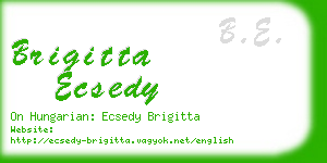 brigitta ecsedy business card